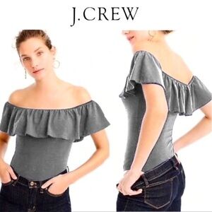 J. Crew Ruffle Off the Shoulder Bodysuit sz. XS NWT